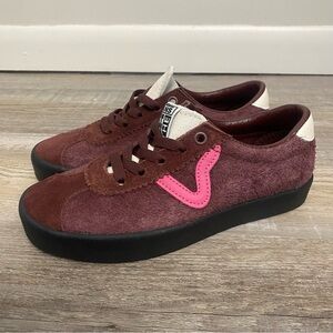 Vans Unisex Suede Sport Low Sneakers Women's Brown Pop NWT-size 6